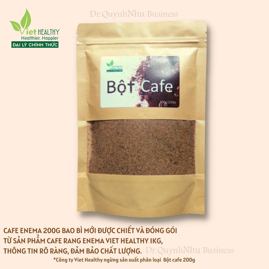 Cà phê viet healthy 200g , cà phê thải độc đại tràng 100% nguyên chất coffee enema