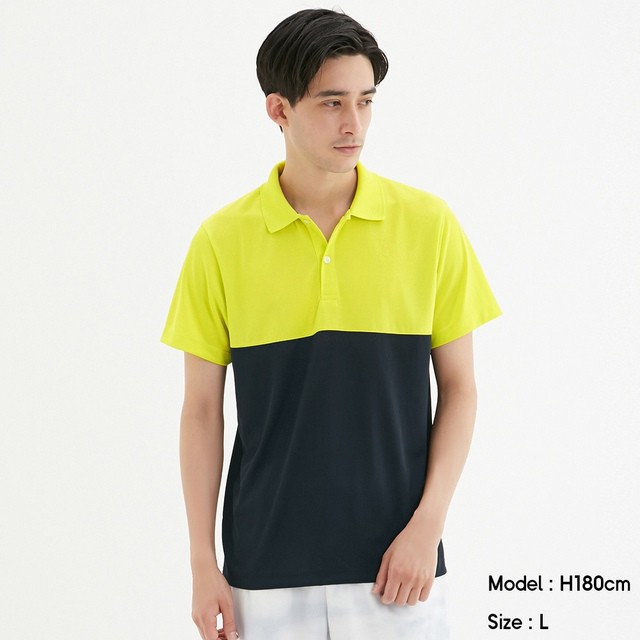 Áo phông polo thể thao nam phối màu dòng Sport của GU - Nhật