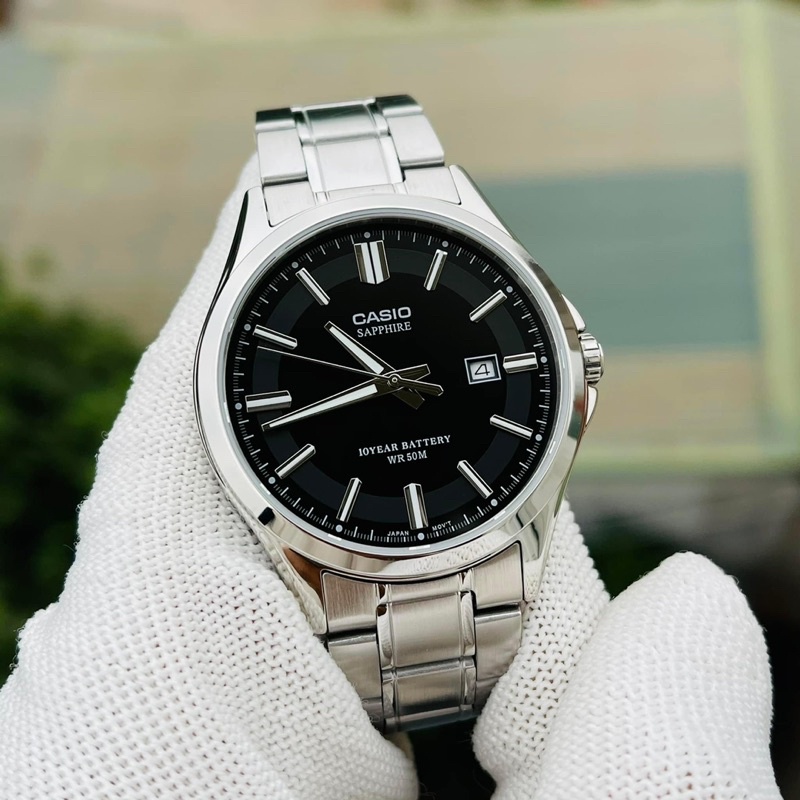 Đồng hồ casio nam Mts-100d kính sapphire chống trầy xước chính hãng fullbox