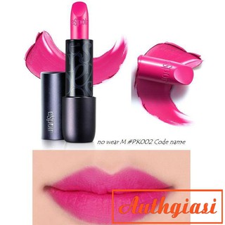 Son lì Espoir Lipstick Nowear M Code Name PK002 hồng đậm sáng