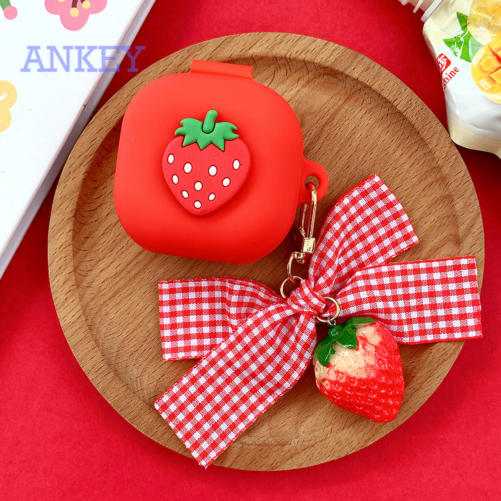 Case for Samsung Galaxy Buds Live / Buds Pro / Buds2 Vỏ bọc bảo vệ hộp sạc tai nghe không dây có vòng móc khóa