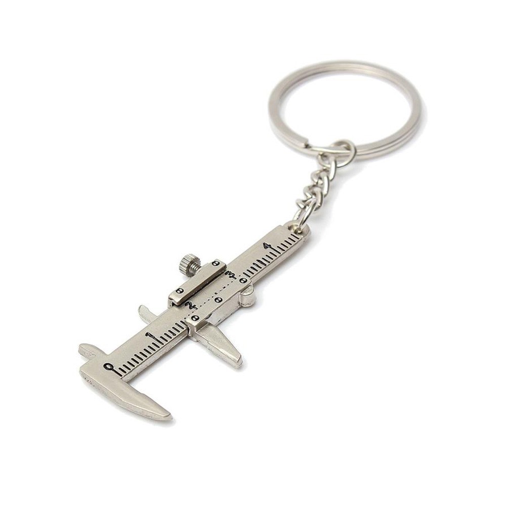 Móc chìa khóa kim loại hình thước cặp độc đáo