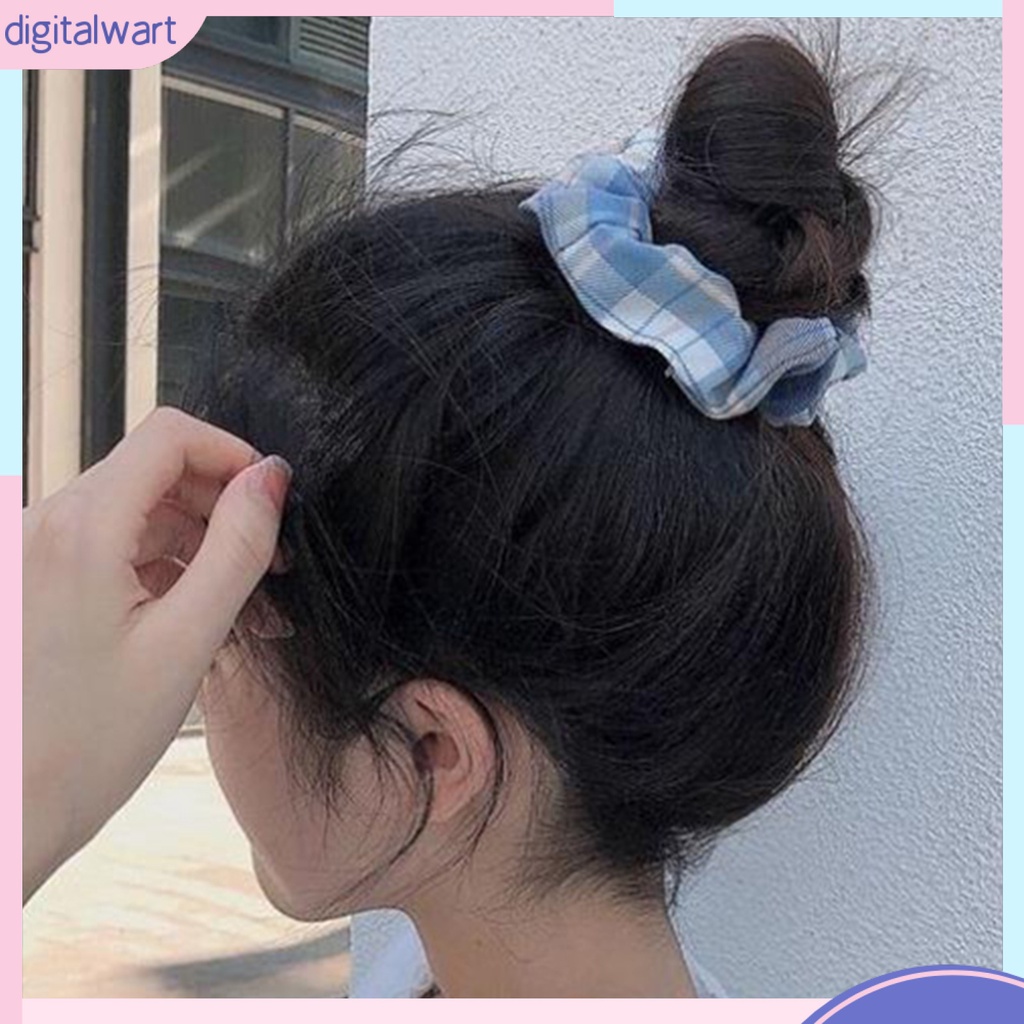 Dây Buộc Tóc Họa Tiết Ca Rô Phong Cách Hàn Quốc Dành Cho Nữ