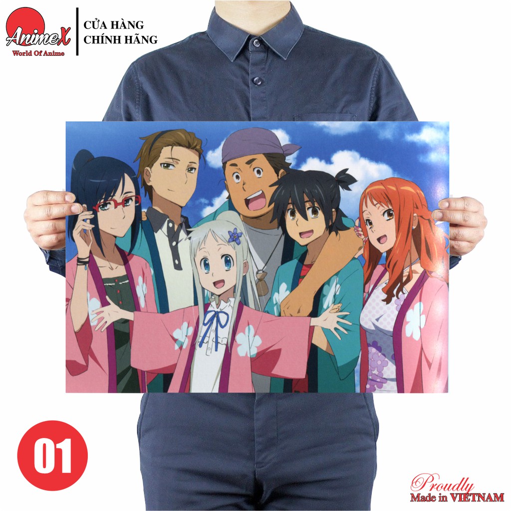 Tấm Poster Áp Phích A3 Anime AnoHana - Đóa Hoa Ngày Ấy Dán Tường, Dán Kính, Trang Trí Nhà Cửa By AnimeX