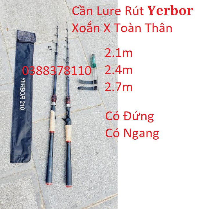 Cần Câu Lure Rút 𝐘𝐞𝐫𝐛𝐨𝐫 Xoắn X Toàn Thân Có Cả Đứng Và Ngang - CMR 5