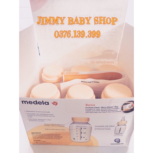 Bình trữ sữa 150 ml in logo màu