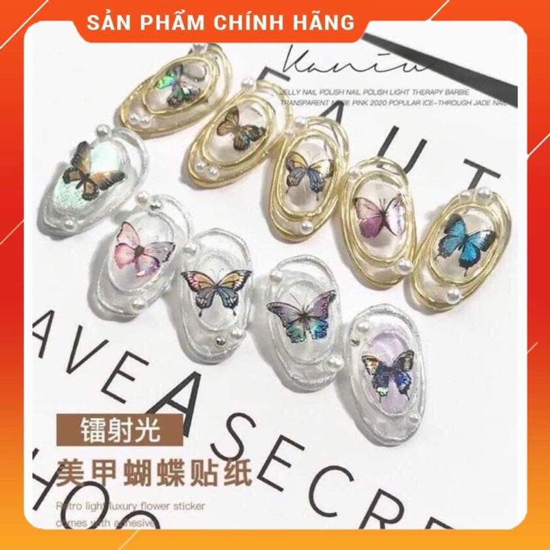 STICKER BƯỚM LAZZER DÁN MÓNG SIÊU XINH