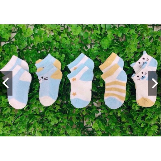 Tất Cho Bé💘FREESHIP GIỜ 0H,3H,6H,9H,12H,15H,18H,21H KV HÀ NỘI💘Sét 5 Đôi Tất Lưới Kids Socks Loại Đẹp