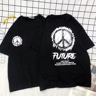 Áo tay lỡ in hình ulzzang - ảnh thật