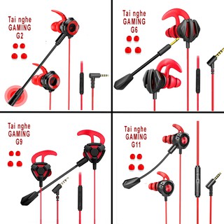 Tai nghe gaming có mic G2, G6, G9, G11, dành cho game thủ, siêu bass, tặng cáp kết nối jack 3.5 máy tính