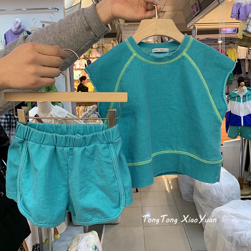 Bộ Đồ Hai Mảnh Áo Sát Nách Và Quần Ngắn Phong Cách Phương Tây Thời Trang Mùa Hè Hàng Mới Dành Cho Bé Trai 2022