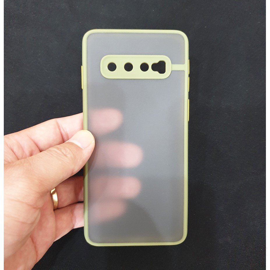 Ốp nhám viền cao su bảo vệ camera Samsung Galaxy S10