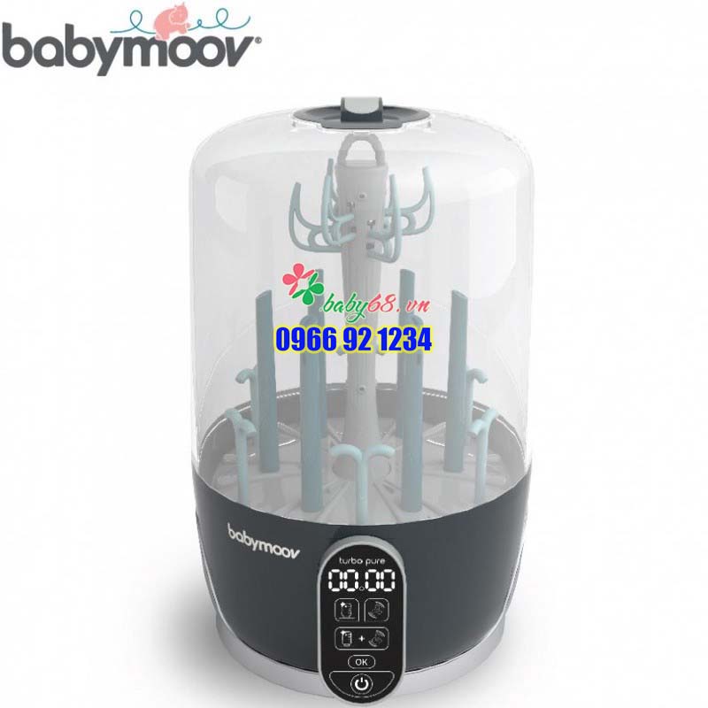 MÁY TIỆT TRÙNG VÀ SẤY KHÔ BÌNH SỮA BABYMOOV ĐIỆN TỬ MB15294 NHẬP KHẨU CHÍNH HÃNG