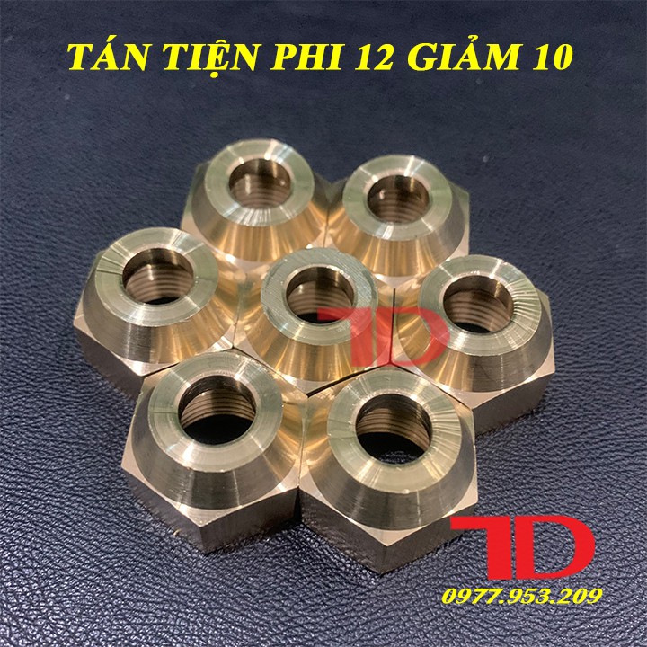 Tán Ống Đồng Phi 12 Giảm 10 Loại Đúc, Tiện 12 Giảm 10