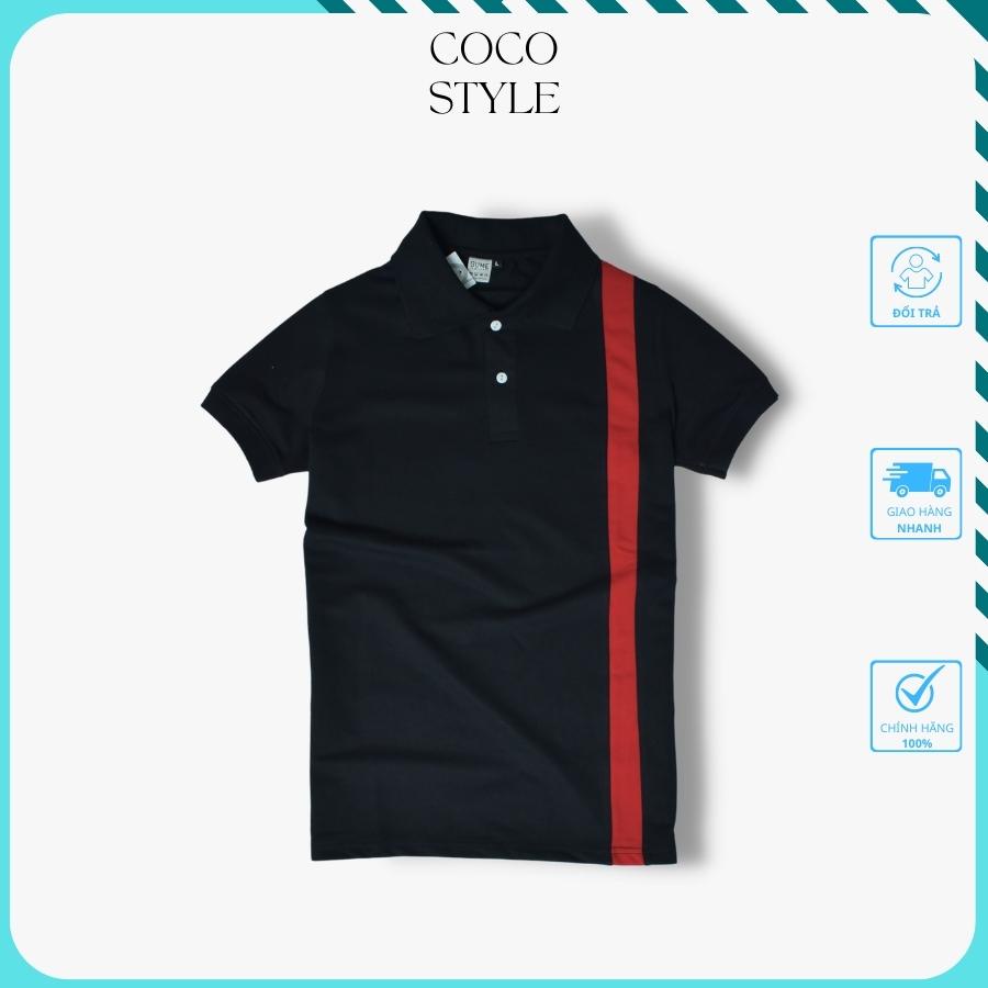 Áo Polo Nam Cao Cấp Vải Cá Sấu Cotton Co Giãn, Áo Thun Nam Tay Ngắn Có Cổ Kẻ Sọc Xuất Xịn Dệt Bo Dày Dặn-COCO STYLE