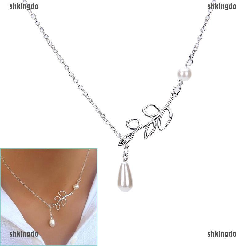 Dây chuyền ngọc trai đính đá quý thời trang