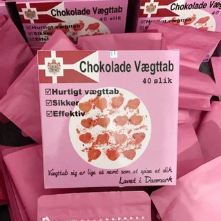Kẹo Socola Giảm Cân Hồng Đan Mạch Chokolade Vaegttab, Bản Mới Màu Hồng, Giảm Mỡ Giảm Béo Nhanh, An Toàn, Hiệu Quả