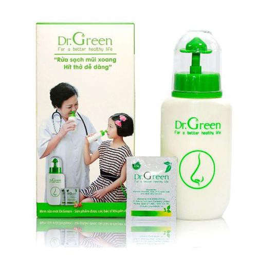 Bình rửa mũi Dr Green và 10 gói muối