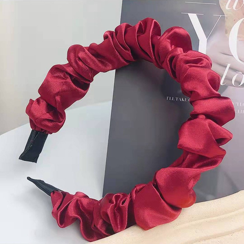 Ygt Băng Đô Da Màu Trơn Phong Cách Hàn Quốc Cho Nữ