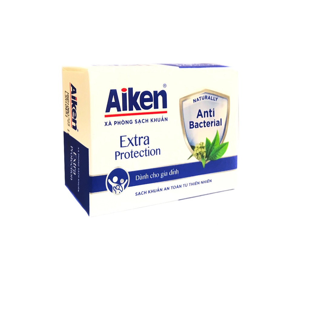 Aiken Combo 6 Xà Phòng Sạch Khuẩn Chiết Xuất Trà Xanh Thiên Nhiên 90G/hộp