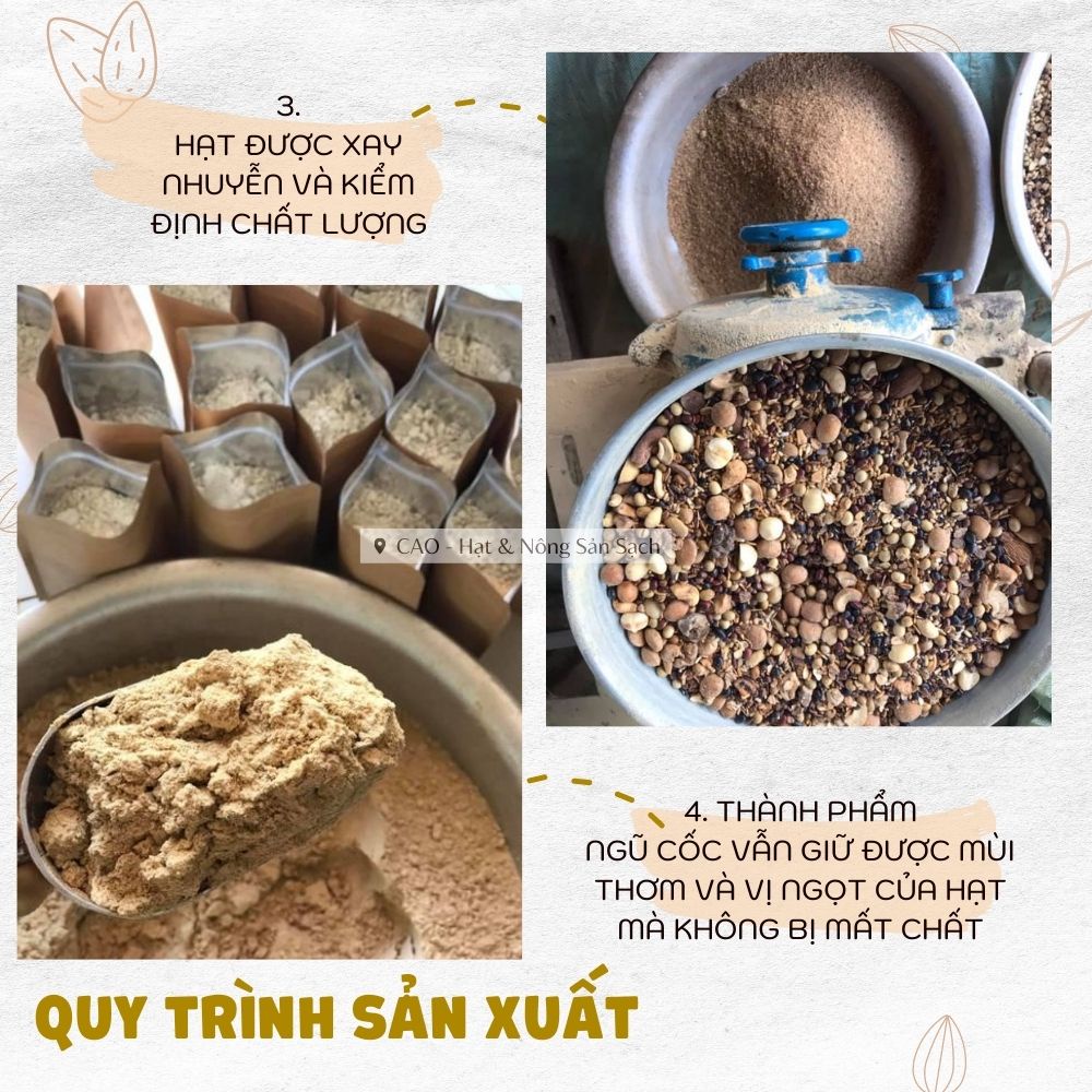 Bột ngũ cốc dinh dưỡng CAO Food từ 11 loại hạt dinh dưỡng Đaklak nhà làm thơm ngon, phù hợp cho mọi người