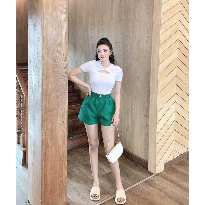 Áo thun body Tay Ngắn kiểu hở ngực ( MS 01 )