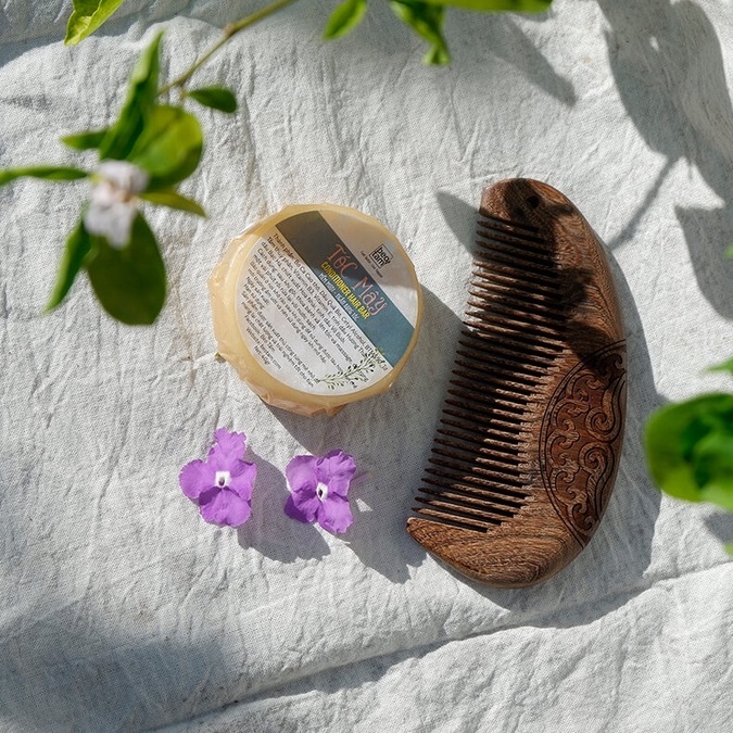 Bánh Xả Tóc Mây Bèo Tấm Bồ Thóc Organic dầu xả tóc thiên nhiên không hóa chất, không chất độc hại, an toàn