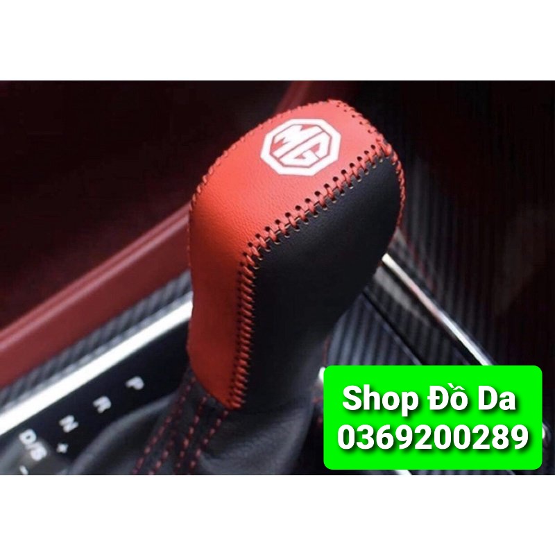 Bọc cần số các dòng xe MG ZS, HS, MG 5 bằng da bò thật khâu thủ công, mẫu thiết kế mới nhất thị trường hiện nay