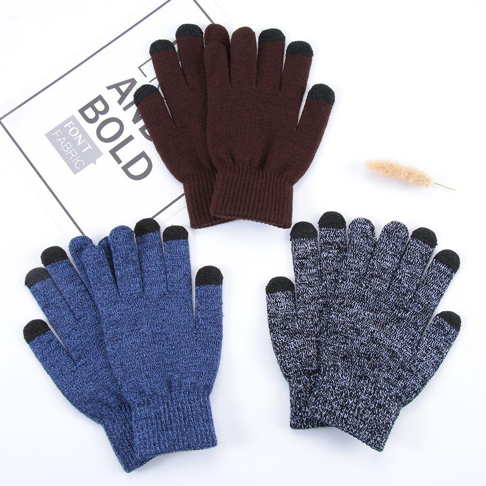 Găng Tay Gel Lót Len Mềm Mại Giữ Ấm Mùa Đông Chống Trượt Khi Lái Xe