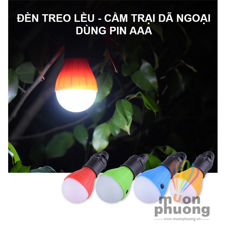 [FREESHIP 20K] Bóng LED đèn treo lều cắm trại dã ngoại dùng pin 3A - MUÔN PHƯƠNG SHOP