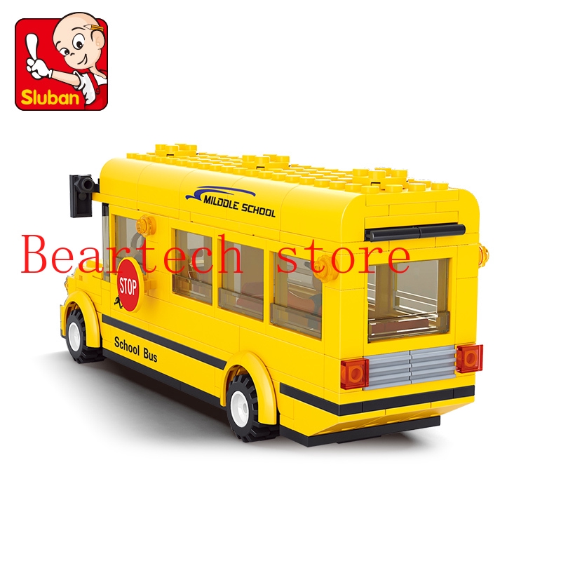 Bộ lắp ráp lego xe buýt dành cho trẻ em có hướng dẫn kèm theo