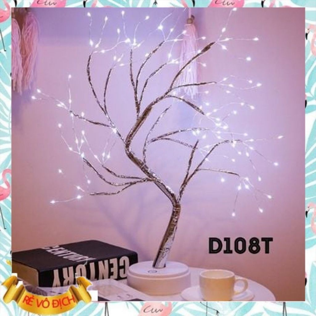 Đèn Ngủ Cao Cấp Loại 1 Để Bàn Hình Cây, Đèn Decor Ánh Sáng Cực Dịu Mắt, OneFood68