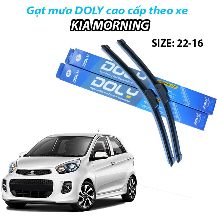 GẠT MƯA silicon cao cấp theo xe KIA MORNING hàng DOLY (22-16)