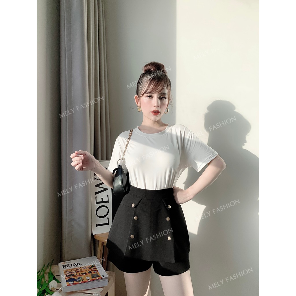 Quần giả váy nữ cạp cao 6 khuy 2 tầng trẻ trung năng động vô cùng tôn dáng CV14