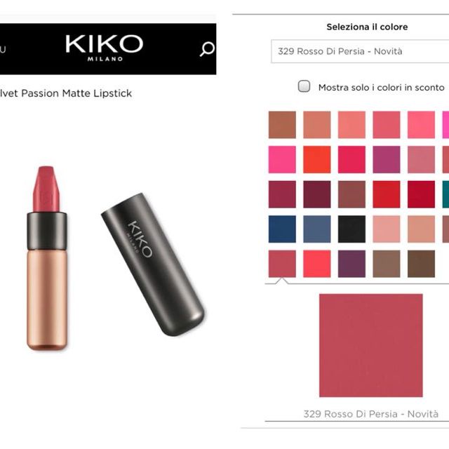 }_ Son lì có dưỡng Kiko velvet passion toàn màu hot