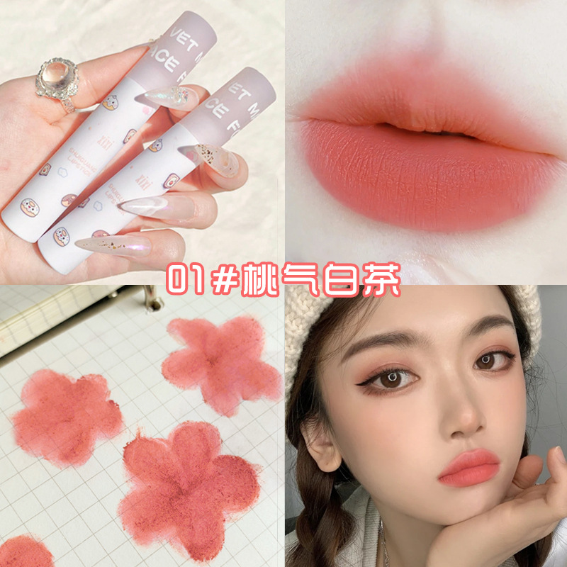[Hàng mới về] Son bùn Xixi tone màu nhung lì vỏ hoạt hình đáng yêu