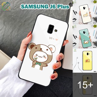 Ốp lưng Kính Samsung J6 Plus In 3D chủ đề hoạt hình