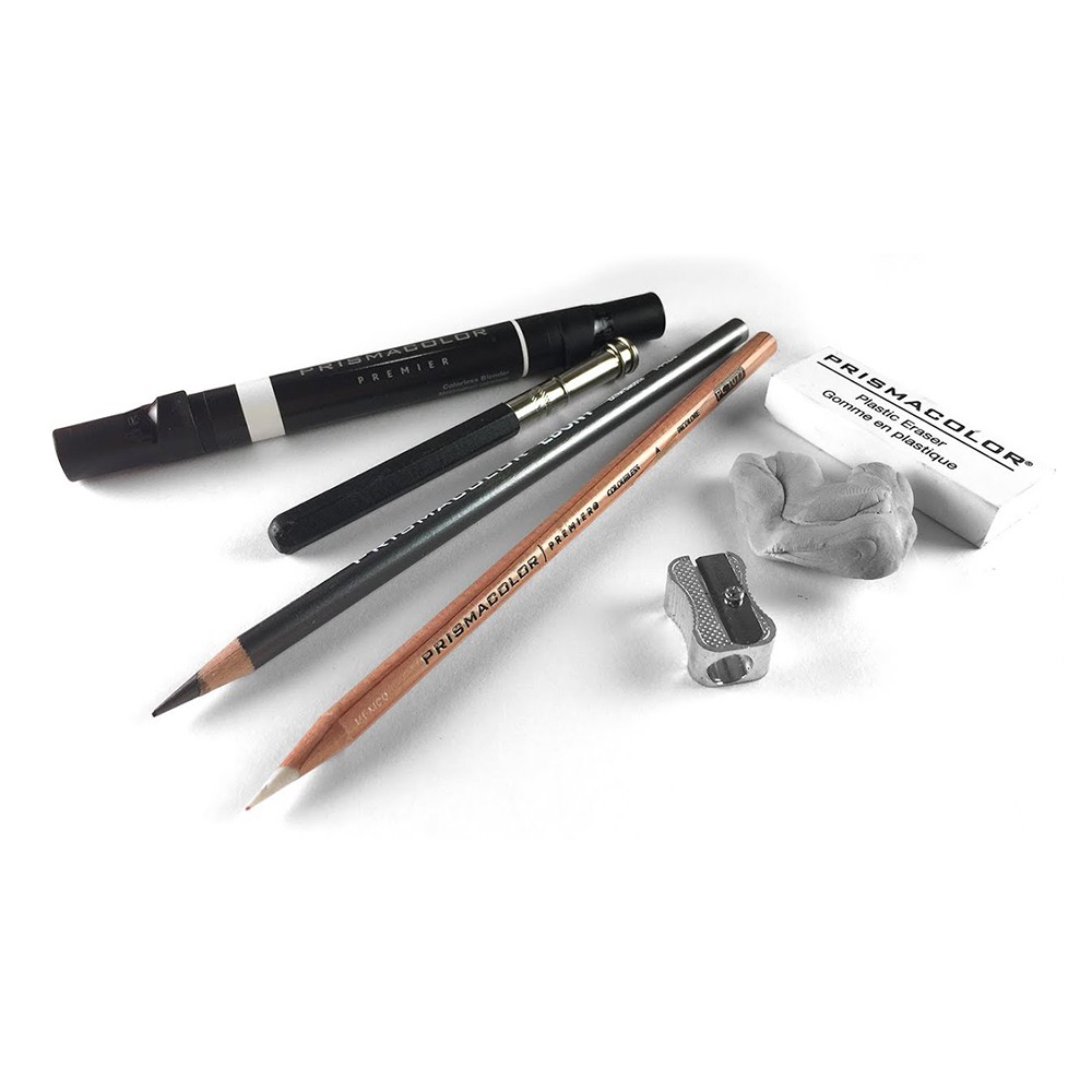 Combo bút Blender, gôm, gọt chì Prismacolor Premier