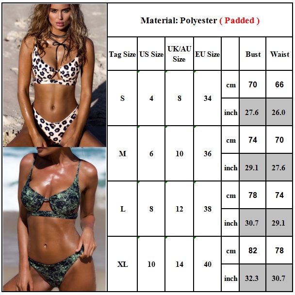 Bikini nâng ngực hoạ tiết hoa thiết kế cổ chữ V quyến rũ