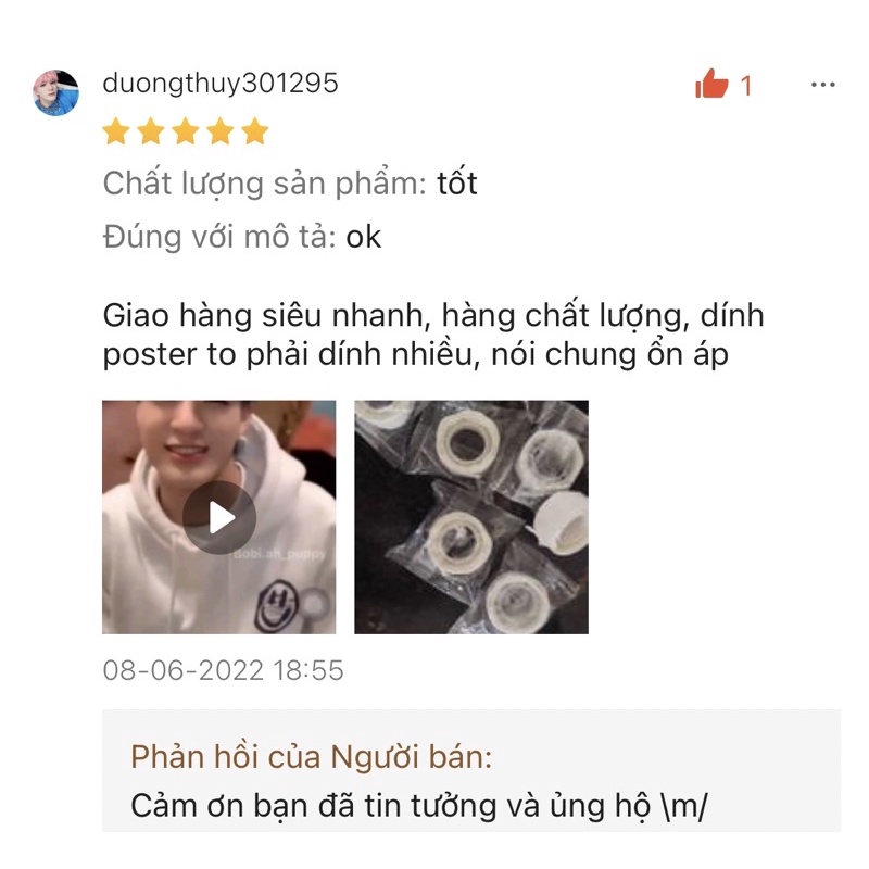 Băng dính 2 mặt - băng keo chia miếng dán poster áp phích bóng bay