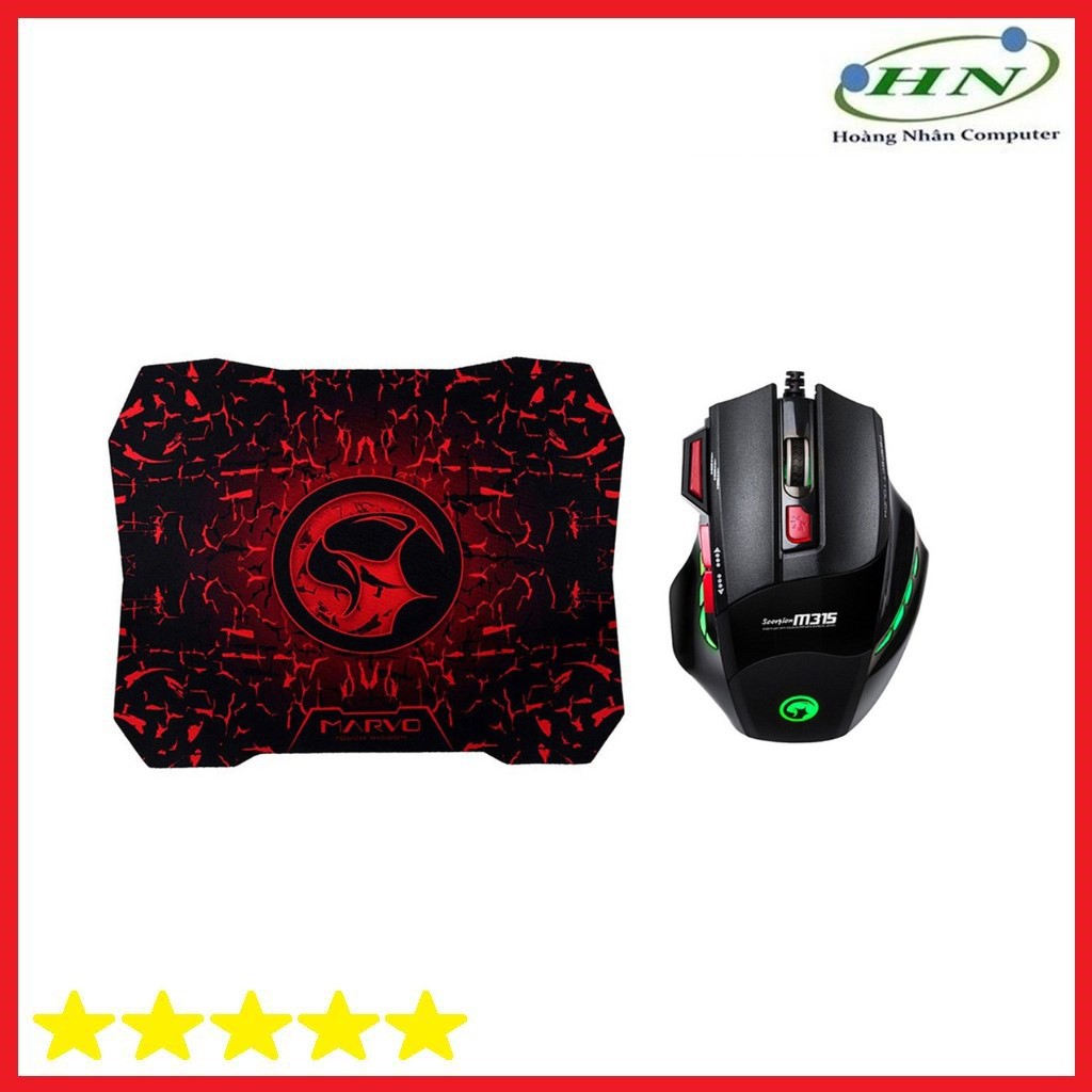 Chuột Mouse &amp; Mouse Pad MARVO M315+G1 Gaming