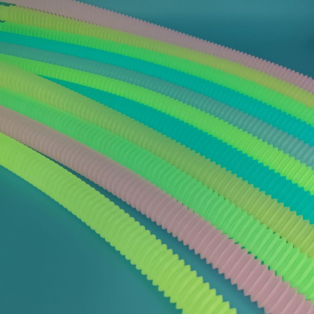 DWAYNE Autism Luminous Pop Tubes Learning Toys Fidget Tubes Plastic Bellows Stress Relieve Children Toys Anti-stress Relieve Toys Squeeze Toys Kids Gifts Sensory Toy