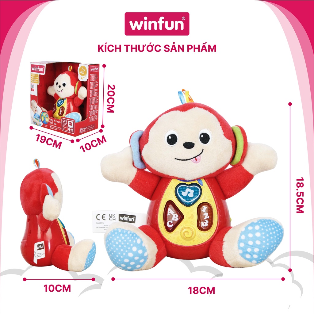 Thú bông phát nhạc - biết đọc chữ tiếng anh giáo dục sớm cho trẻ- kích thích phát triển não bộ và các giác quan của bé
