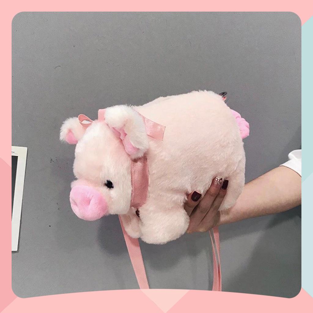 Túi Đeo Chéo Gấu Bông Hình Con Heo -  Túi Đeo Vai Gấu Con Heo Dễ Thương