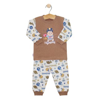 Bộ Bông Dài Cổ Tròn bé trai HELLO B&B BA0984