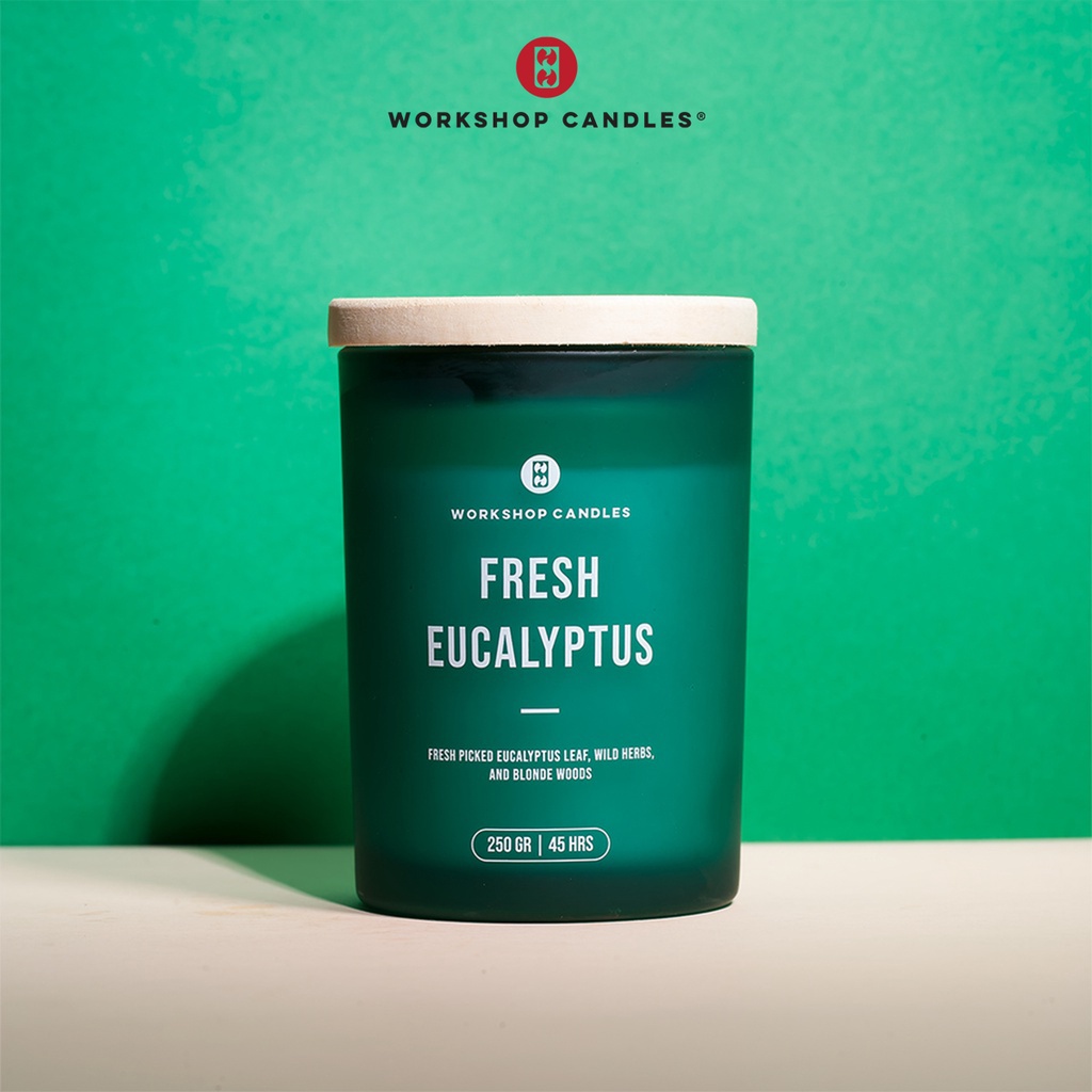 Nến thơm Mint Eucalyptus Workshop Candles H&amp;H Home 8 oz hương bạc hà tươi mát