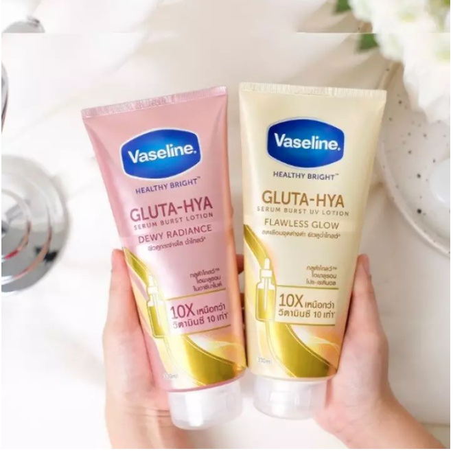 Sữa Dưỡng Thể Trắng Da Vaseline Healthy Bright Gluta HYA Serum 10X 330ml