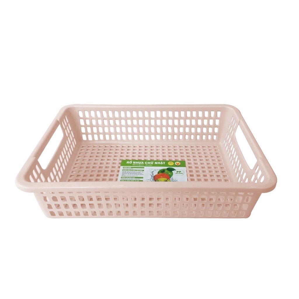 Rổ nhựa chữ nhật TỰ LẬP - 31cm
