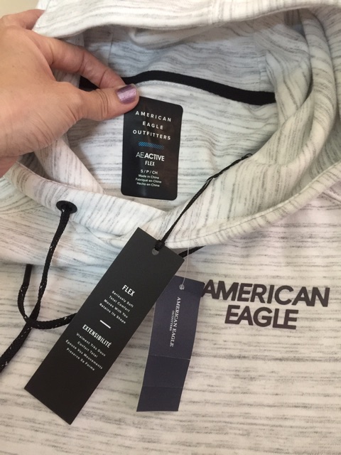 Áo khoác cổ trồng nón - thương hiệu mỹ American Eagle - Size S nam nữ từ 55kg-73kg