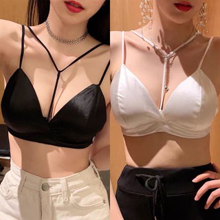 Áo bra satin chữ y 💓 freeship 💓 bra nữ siêu đẹp a9604